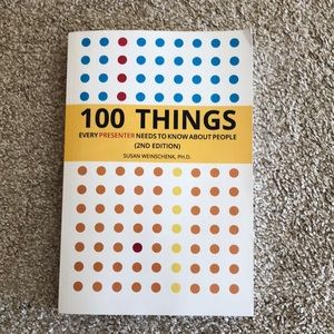 Book- 100 things every presenter needs to know about people (2nd edition)